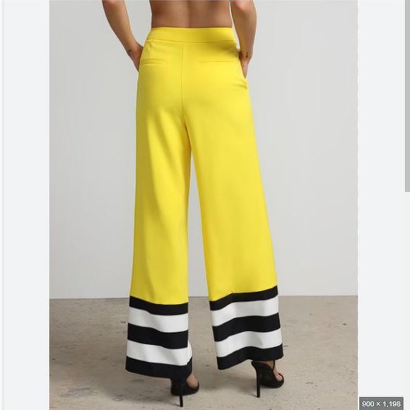 New York & Company Yellow Wide Leg Pants - Picture 2 of 6